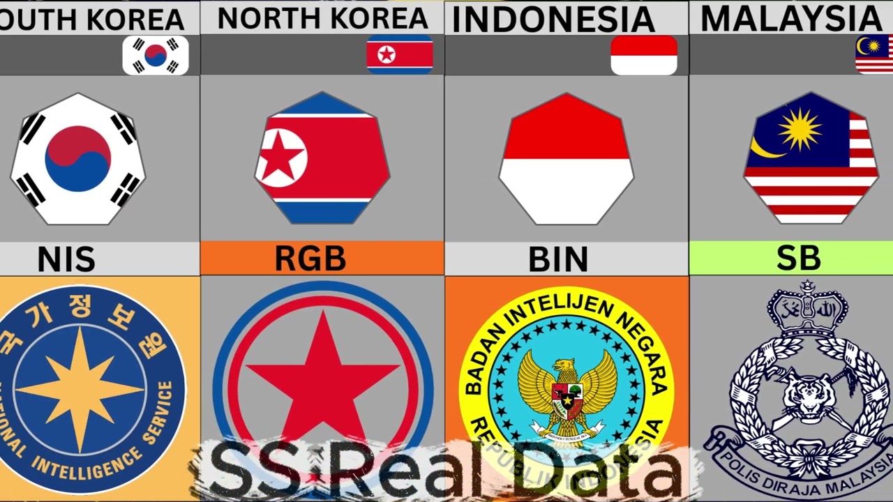 Secret Intelligence Agencies From Different Countries