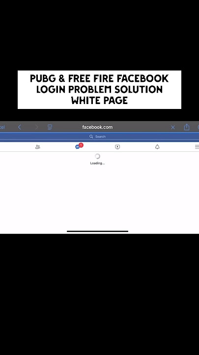 Pubg Facebook login Problem White page solution 😱 #facebookloginproblem #shorts
