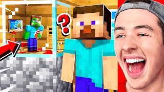 I Fooled My Friends With A Tiny Secret House In Minecraft