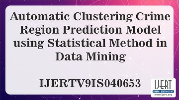 Automatic Clustering Crime Region Prediction Model using Statistical Method in Data Mining