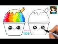 How to Draw a Cup of Shave Ice ???? Cute Summer Drawing