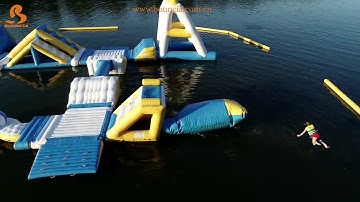 Inflatable Water Jumping Pillow Floating PVC Tarpaulin Material