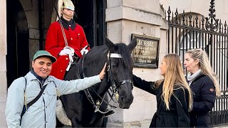 Cheeky Charm: Flirting with the Regal Horse Guard 🔥🐴💃