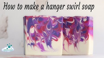 How to make a hanger swirl cold process soap with lots of hints, tips and detailed instructions