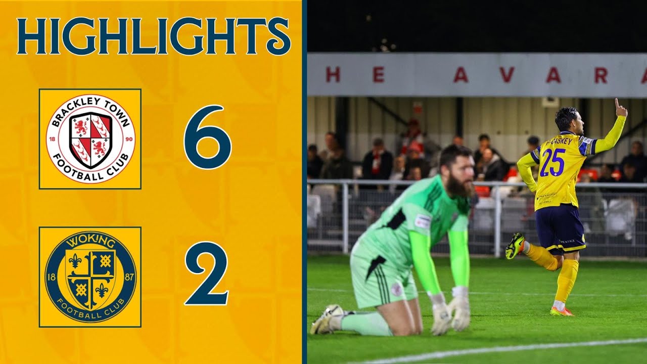 Brackley Town 6-2 Woking | Match Highlights