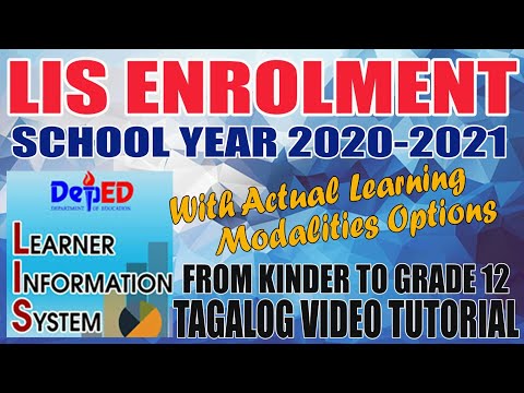 Paano Mag Matricular ng Learners sa LIS sy 2020-2021 l Tagalog Video Tutorial