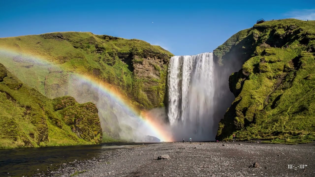 RELX || Skogafoss waterfall provides mesmerizing relaxation music