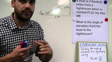 Finding the angle of elevation - Trig