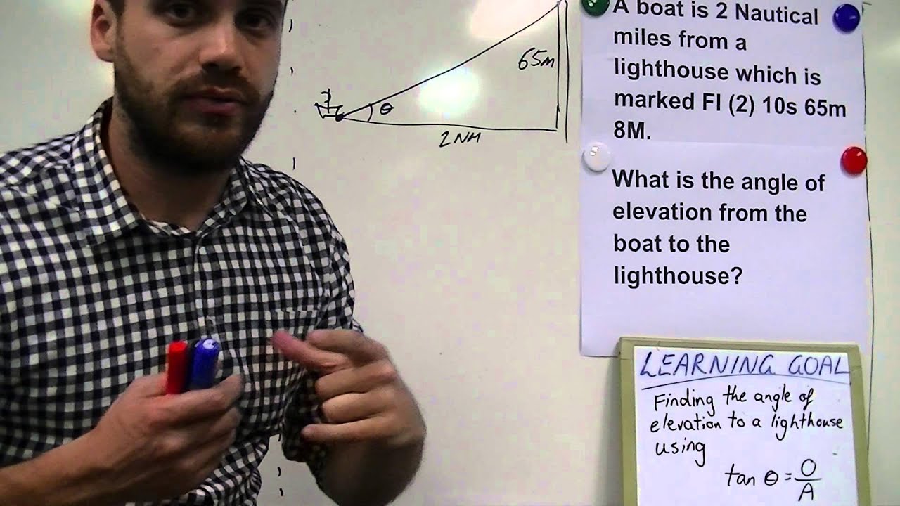 Finding The Angle Of Elevation Trig YouTube Finding The Angle Of Elevation Trig YouTube