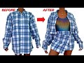 DIY Men's Shirt into Two Piece Matching Set | Thrift Flip Men's Shirt Into Two Piece Set