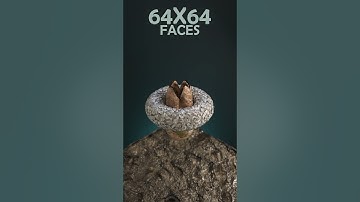 Cloth Drop Test | 2x2 vs 265x265 Faces – Mud & Rock FX Simulation #loopixel #shorts  #fxloop
