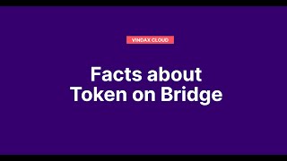 Vindax Cloud- Facts About Tokens On Bridge