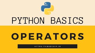 Operators in Python