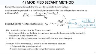 Numerical Methods Lec18 Ch06 Open Methods8 Modified Secant Method