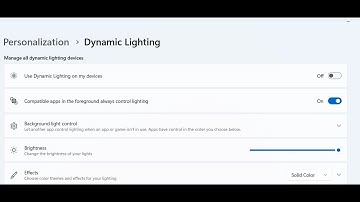 How To Enable/Disable Dynamic Lighting In Windows 11 PC
