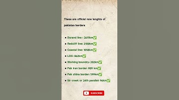 Official lenghts of repeated Famous lines of pakistan#durand line  #upsc #css #ppscpreparation #gk