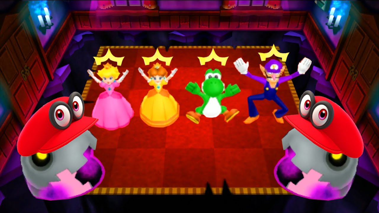 Mario Party: Island Tourd Minigames - Peach Vs Daisy Vs Yishi Vs Waluigi (Master Difficulty)