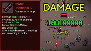 Dealing 180,000,000 damage in Brotato