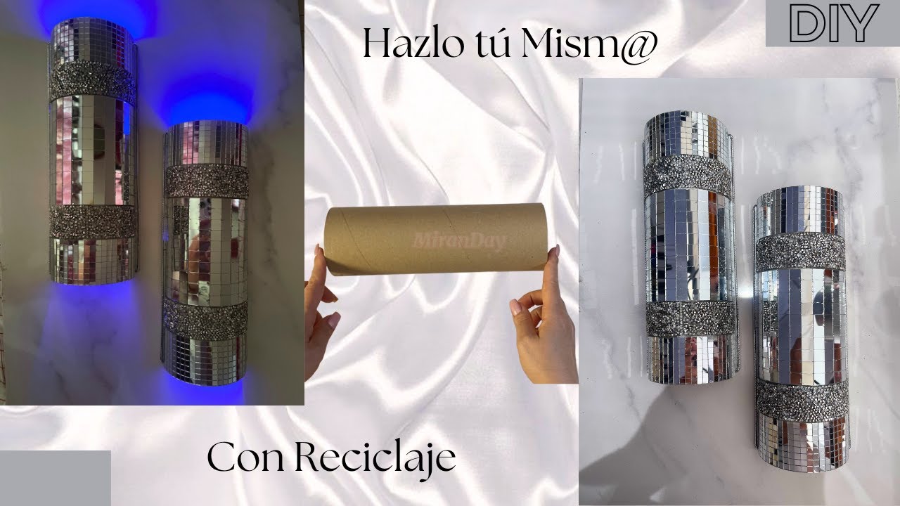 💎DIY: MANUALIDADES con TUBOS DE CARTÓN PARA DECORAR / LÁMPARAS DE PARED ELEGANTES CON RECICLAJE