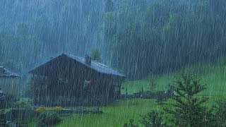 Overcome Stress to Sleep Instantly with Heavy Rain & Paramount Thunder Sounds on a Tin Roof at Night