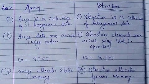 difference between array and structure | array and structure | c programming