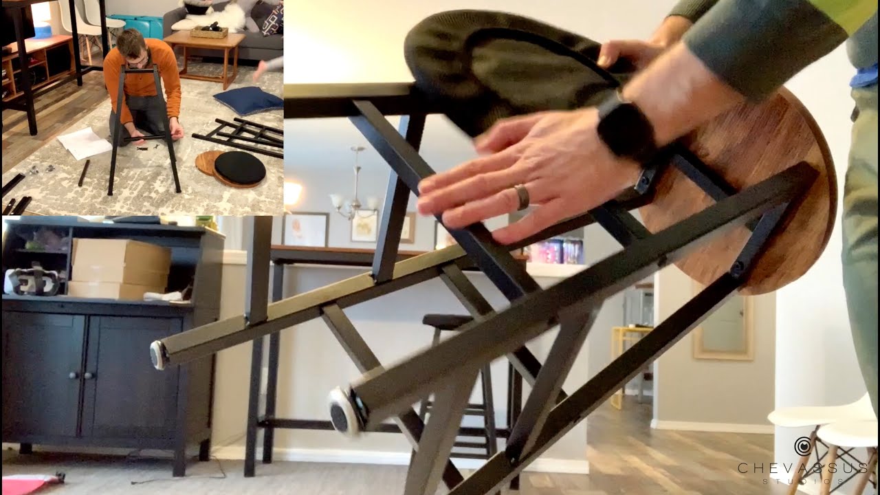 Mr IRONSTONE Pub Height Bar Stools Set of 2, Rustic Brown Bar Stool YouTube