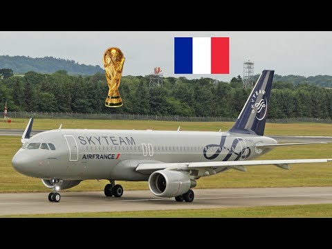 FIFA World Cup Champions 2018 France | A320 F-HEPI Skyteam Edinburgh Airport