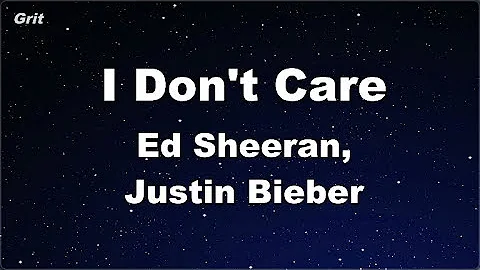 I Don't Care - Ed Sheeran & Justin Bieber Karaoke 【No Guide Melody】 Instrumental