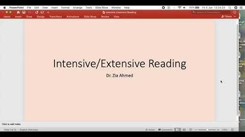 Intensive Extensive Reading