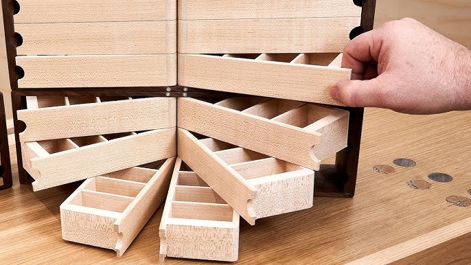 Making a Small Parts Organizer with Drawers from Cardboard 