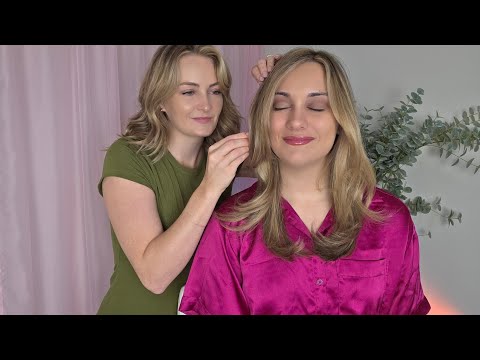 ASMR Perfectionist 1960's Blowout Hairstyle & Makeup Application - Hair Perfecting & Finishing Touch