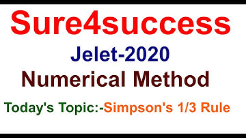 JELET EXAM 2020 MATHEMATICS {SIMPSON