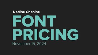 Font Pricing Primer