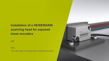 HEIDENHAIN: installing the LIF 48 scanning head for exposed linear encoders