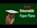 Paper Plane Tutorial, Boomerang Plane that Returnable Ver 73 #XTT #XTTPlane#BoomerangPlane