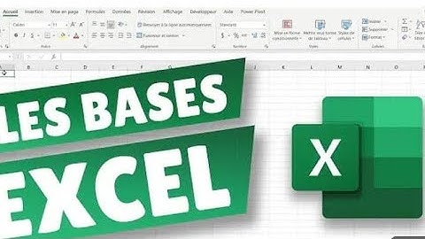 Formation Excel n°1: Interface d