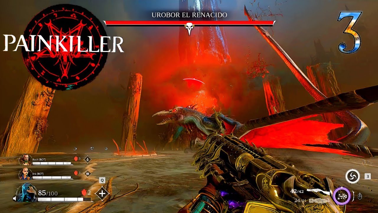 Gameplay del final de la campaña ¡Painkiller! La última guerra contra los demonios, masacre épico