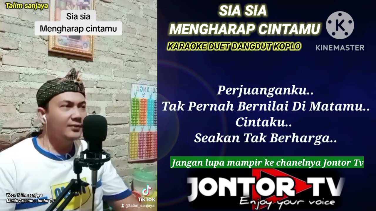 SIA SIA MENGHARAP CINTAMU KARAOKE DUET || Nyanyi bareng Talim sanjaya