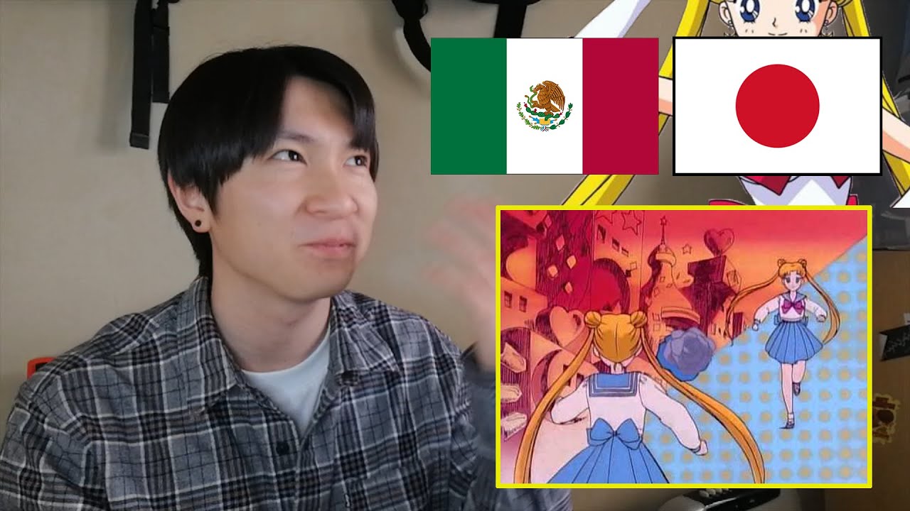 Japonés Reacciona a Sailor Moon Opening latino y Japonés la comparación de doblajes
