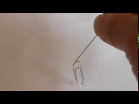 magnet ⑥磁化した針でクリップを釣る