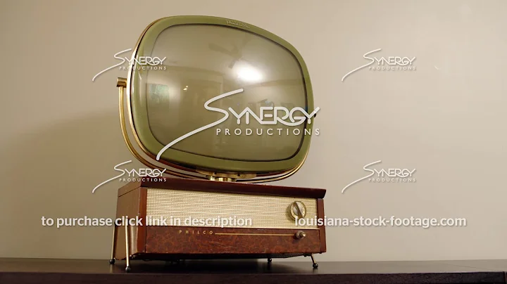 1612 Philco Predicta Holiday Vintage TV video stock footage low angle