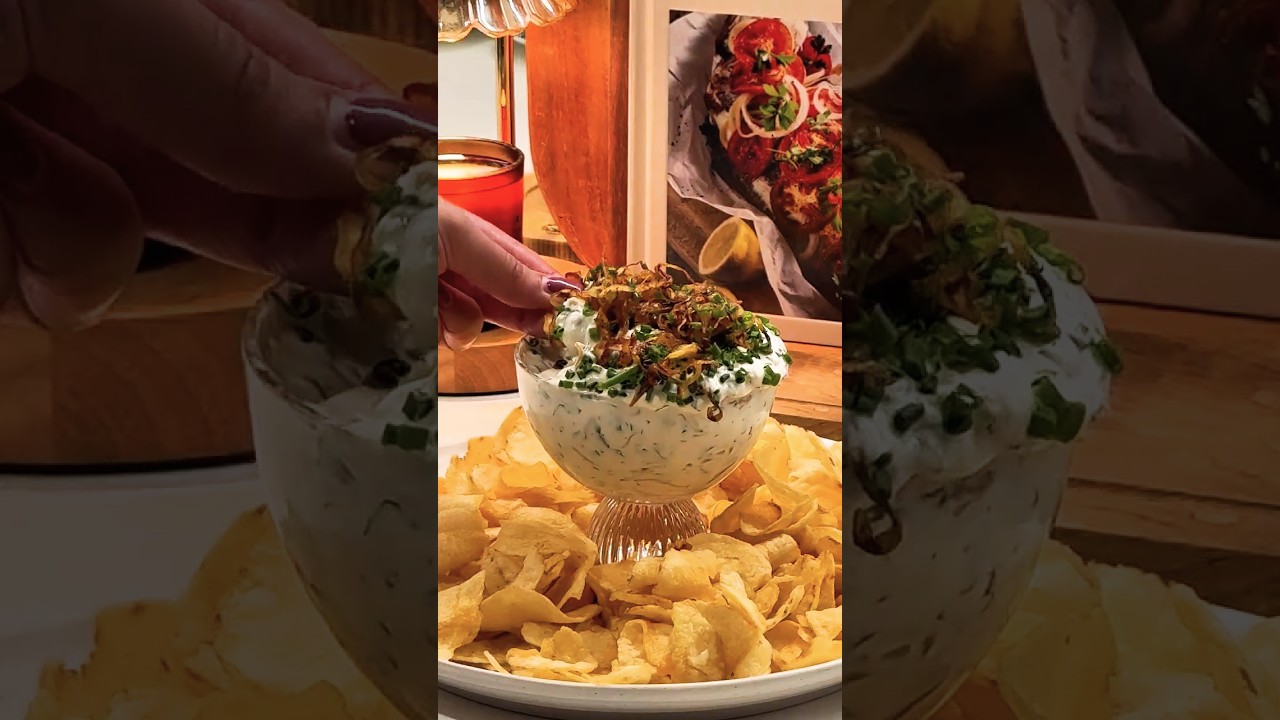 Upgrade Your Snack Game: Golden Onion Herb Dip 😋