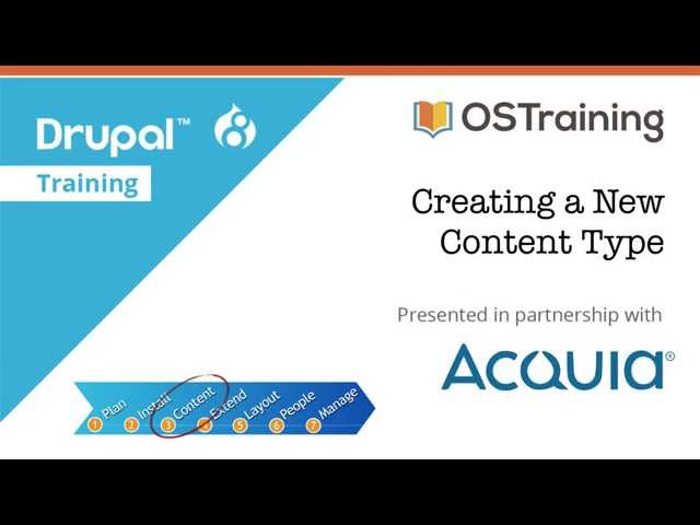 Drupal 8 Beginner, Lesson 22: Creating a New Content Type