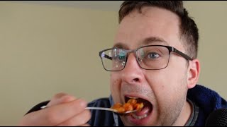 ASMR Role Play, hotel check in, eating pasta, whispering