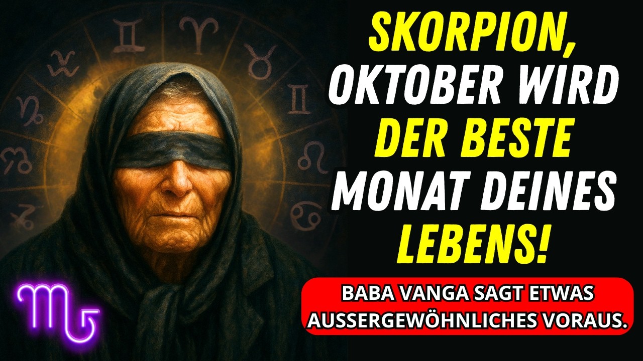 Skorpion, der Oktober wird der beste Monat Ihres Lebens! Baba Vanga erklärt Ihnen warum.