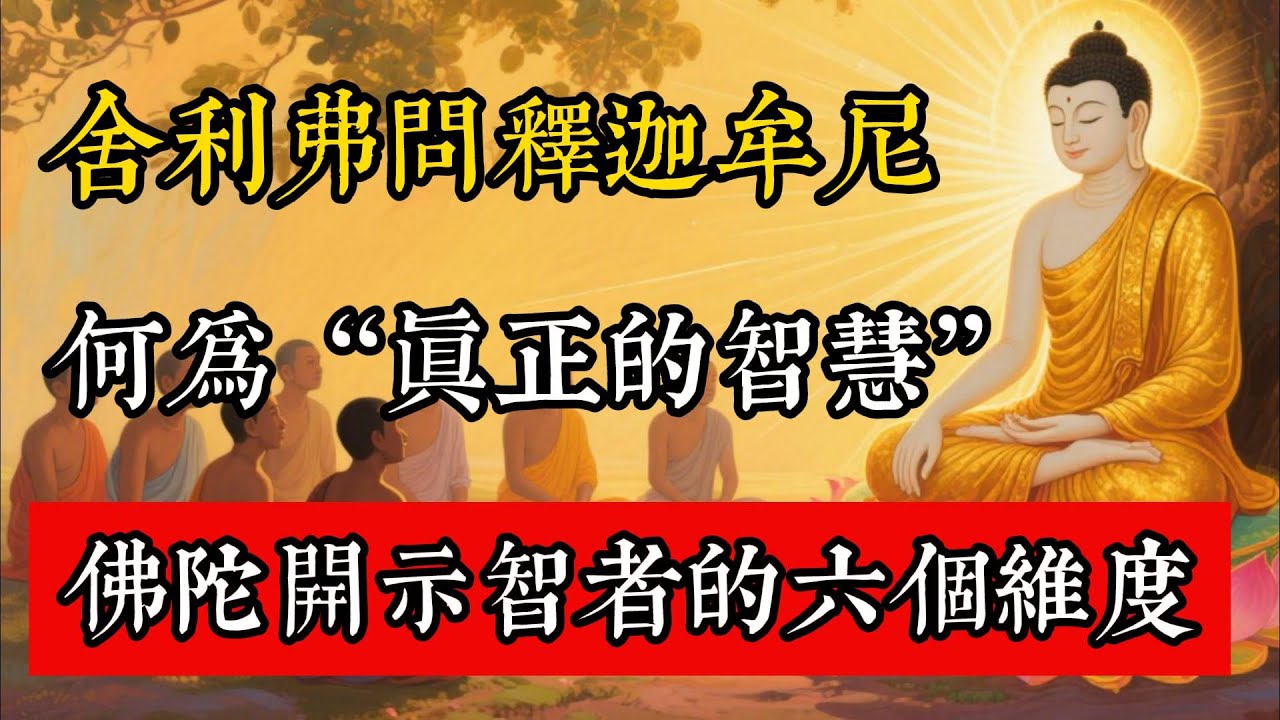 舍利弗問釋迦牟尼，何為“真正的智慧”，佛陀開示智者的六個維度#佛教 #佛家 #佛法 #佛學知識 #佛學智慧 #修心修行 #佛教文化 #禪悟人生 #傳統文化