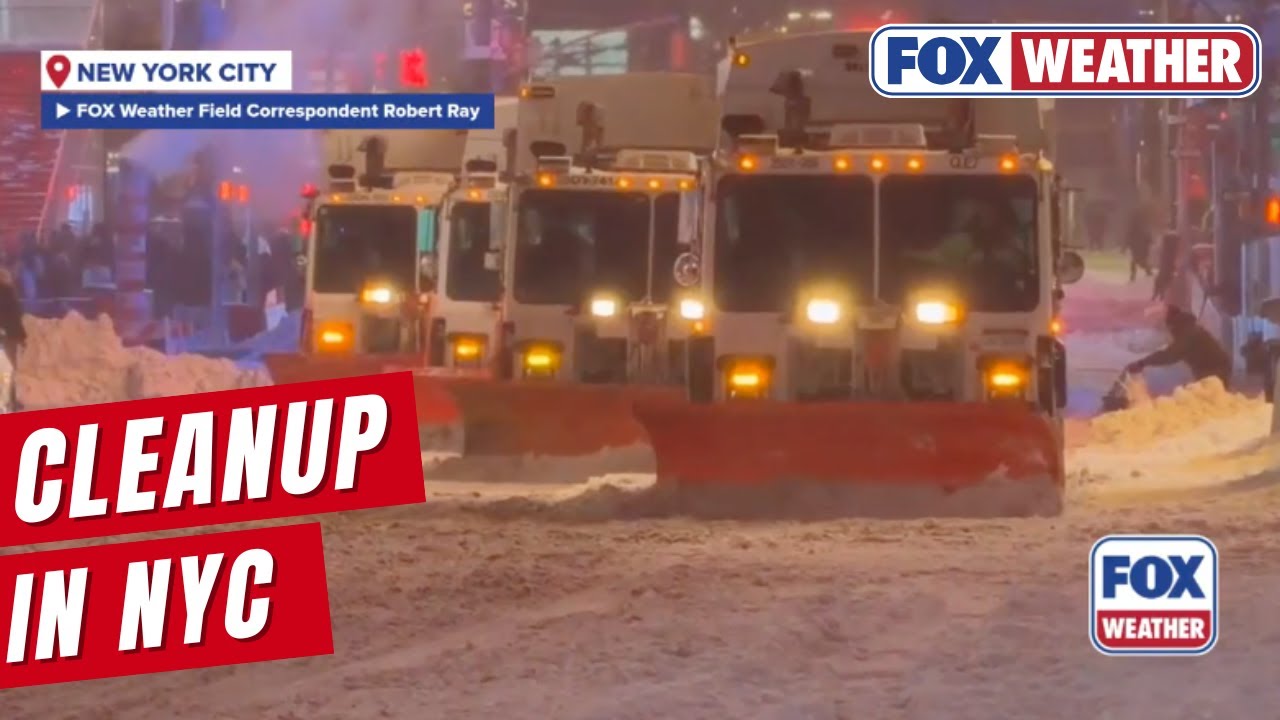 Winter Storm Cleanup Underway In New York City