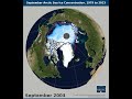 September Arctic Sea Ice Concentration 1979 to 2023