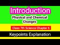 Introduction to Physical and Chemical Changes, Chapter 6, Class 7th Science