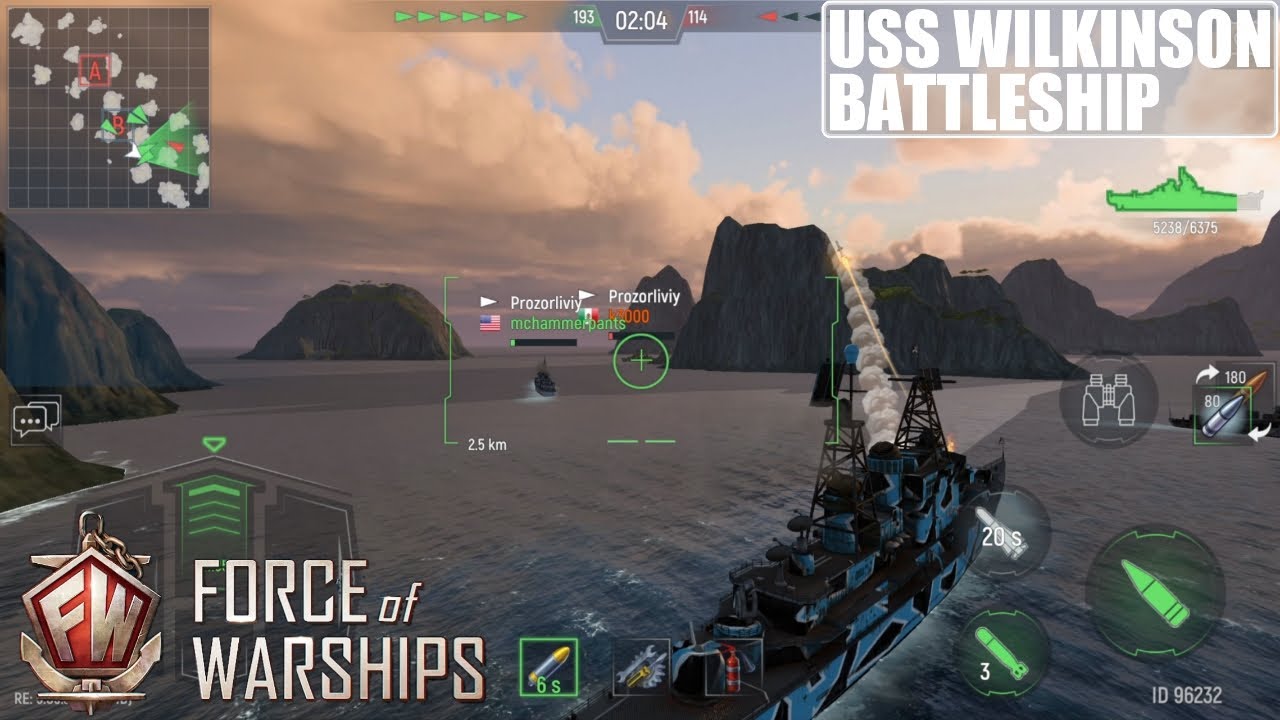 Force of Warships: Battleship - (USS WILKINSON Ship) Gameplay | Android/iOS